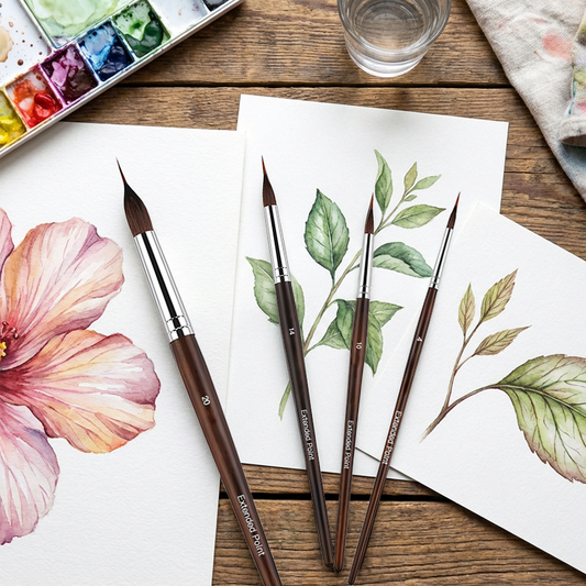 4PCS Extended Needle Point Brushes