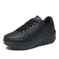 Bekväma Vadderade Mikrofiberlädersneakers Med Tjock Sula För Kvinnor
