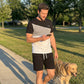 👕🩳 Sett med T-skjorte og shorts i fargeblokker for menn – 50 % RABATT! Iøynefallende design med fargeblokker, avslappet passform, pustende stoff – ditt perfekte sommersett. 🔥☀️