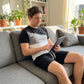 👕🩳 Sett med T-skjorte og shorts i fargeblokker for menn – 50 % RABATT! Iøynefallende design med fargeblokker, avslappet passform, pustende stoff – ditt perfekte sommersett. 🔥☀️
