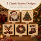🎄 50 % RABATT – DIY-julemalingssett med diamantmaling – 5 klassiske motiver – avslappende håndarbeid – komplett sett med ramme – perfekt julegave
