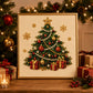🎄 50 % RABATT – DIY-julemalingssett med diamantmaling – 5 klassiske motiver – avslappende håndarbeid – komplett sett med ramme – perfekt julegave