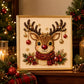 🎄 50 % RABATT – DIY-julemalingssett med diamantmaling – 5 klassiske motiver – avslappende håndarbeid – komplett sett med ramme – perfekt julegave