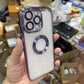 Ny version 2.0 Transparent galvaniserat telefonfodral med kameravskyddet