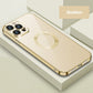 Ny version 2.0 Transparent galvaniserat telefonfodral med kameravskyddet