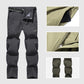 Män och kvinnor i allmänhet höga stretch multi -pockets snabbt torra avslappnade byxor