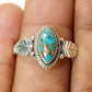 Vintage turkos blad Ring