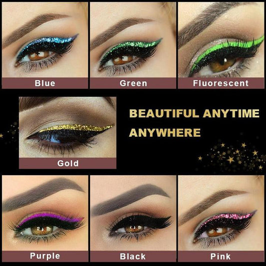 Återanvändbart klistermärke i ett stycke för eyeliner och ögonfransar