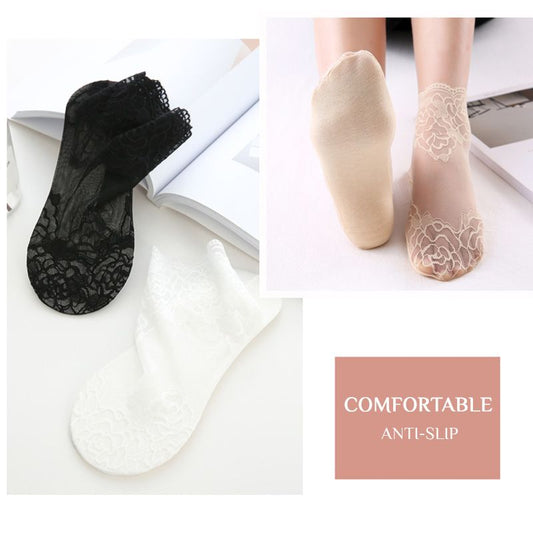 [Buy 3 Get 2 Free] Summer Anti-slip Breathable Lace Socks