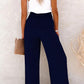 2024 Hot Sale Linen Blend High Rise Smocked Byxor