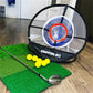 Uppfällbart chippingnät för golf inomhus/utomhus
