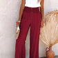 2024 Hot Sale Linen Blend High Rise Smocked Byxor