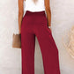 2024 Hot Sale Linen Blend High Rise Smocked Byxor