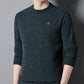 Mäns varma mysiga fodrade crewneck -topp - idealisk gåva