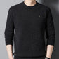 Mäns varma mysiga fodrade crewneck -topp - idealisk gåva