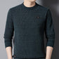 Mäns varma mysiga fodrade crewneck -topp - idealisk gåva