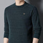 Mäns varma mysiga fodrade crewneck -topp - idealisk gåva