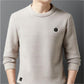 Mäns varma mysiga fodrade crewneck -topp - idealisk gåva