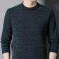 Mäns varma mysiga fodrade crewneck -topp - idealisk gåva